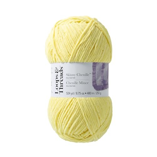 Loops and Threads Cuddly Chenille Yarn - Super Soft Crafting Essential
