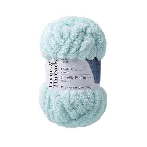 Loops and Threads Fluffy Chenille Yarn - Ultra Soft Crafting Essential