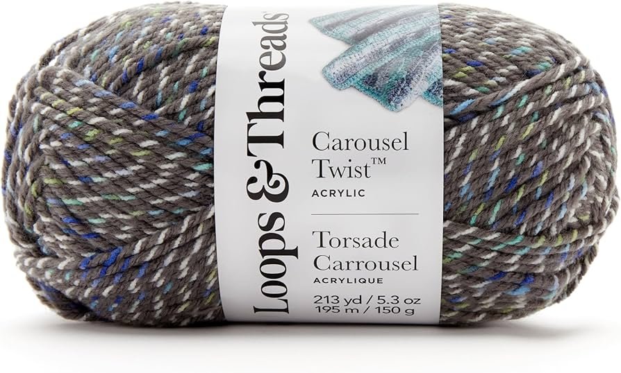 Loops & Threads Carousel Twist Yarn - Classic Stripes